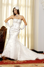 eDressit Pure White Gorgeous Wedding Gown