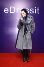 eDressit New Women Grey Coat with Fur Collar Custom Made