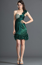 eDressit Agréable Bretelle Seule Verte Robe de Cocktail (04121004)