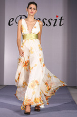 eDressit Elegant Floral v-cut Evening Dress