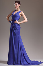 eDressit 2013 Neu Adorable Sexy V Ausschnitt Blau Abendkleid (00136205)