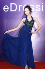 eDressit Dark Blue Prom Gown Evening Dress