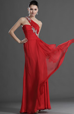 eDressit Stylish Red One Shoulder Evening Dress (00127202)