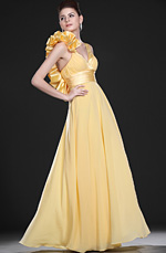 eDressit New Bright Stylish Yellow Evening Dress (00118603)