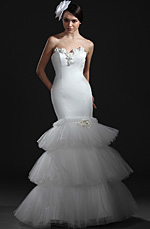 eDressit  Wunderbares Weiss Trägerlos Brautkleid (01115207)