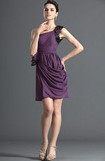 eDressit Wunderbar Ein Schulter Lila Cocktail Kleid Abiball Kleid (04122406)