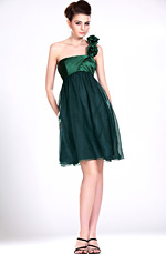 eDressit New Simple One Shoulder Green Bridesmaid Dress