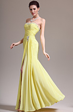 eDressit 2013 New Stunning Yellow High Split Strapless Evening Dress (00139203)