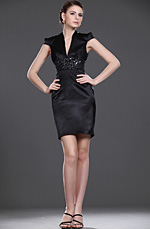 eDressit  New Sexy Little Black V-neck Party Dress (04114500)