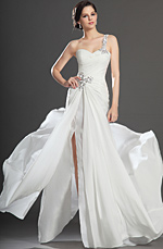 eDressit 2013 Nouveautés Agréable Bretelle Seule Blanc Robe de Soirée (00131907)