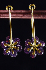 eDressit New Purple Flower Shape earring