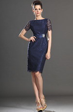 eDressit 2013 New Arrival Short Sleeves Dark Blue Mother of the Bride Dress (26132505)