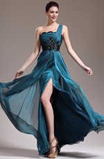 eDressit 2013 Neu Reizend Ein Schulter Schwarz Spitze Abendkleid (00136505)