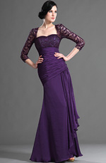 eDressit Manches Violet Robe Mère de Mariée (26124906)