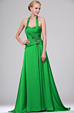 eDressit New Stylish Halter Green Evening Gown (00110204)
