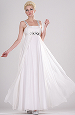 eDressit White Beaded Evening Dress