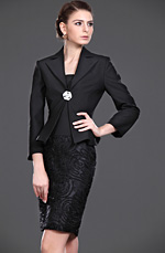 eDressit Elegante Deux Pièces Robe de Maman Noire (26113600)