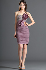 eDressit Trägerlos Glanzend Perlen Cocktail Kleid Ballkleid (04120501)
