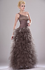 eDressit New Amazing Pleated One Shoulder Prom Gown