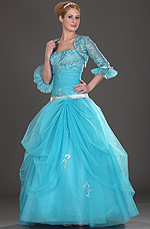 eDressit Attractive Blue Strapless Prom Gown