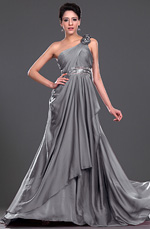 Clearance Sale!  eDressit Gray One-Shoulder Evening Dress--Size UK20