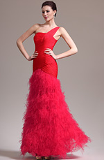 eDressit 2013 Neu Stilvoll Gefaltet Rock mit Schichten Ein Schulter Rot Abendkleid (02133502)