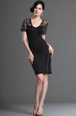 eDressit Amazing Black Lace Sleeves Mother of the Bride Dress (26126000)