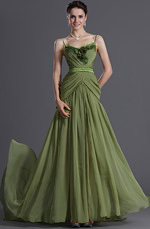 eDressit Fashionable Bretelles Finesses Verte Robe de Soirée (00120904)