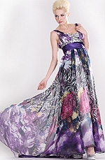 eDressit Floral V-Neckline Evening Dress