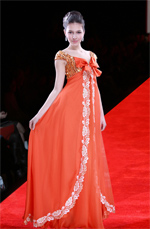 eDressit Gorgeous Orange-bowknot Elegant Gown Evening Dress