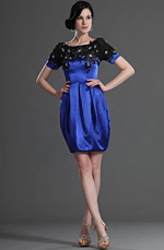 eDressit Short  Sleeves Blue Mother of the Bride Dress (26125405)