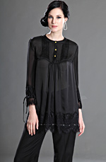 eDressit Black Long Sleeves Round Neckline Wear to Work Jacket (03124100)