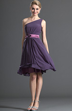 eDressit Elegant Ein Träger Purple Brautjungferkleid (07120906)