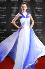 eDressit V-Cut Breath Taking Gradient Halter Evening Dress