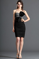 Clearance Sale ! Strapless Shiny Beadings Cocktail Dress Party Dress (04120501B)