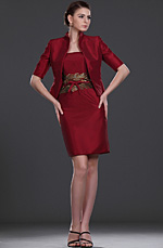 eDressit Neu Elegant Rot Zeiw Stücke Kleid für Braut´s Mutter (26112202)