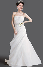 eDressit New Strapless Ruched Wedding Gown (01110607)