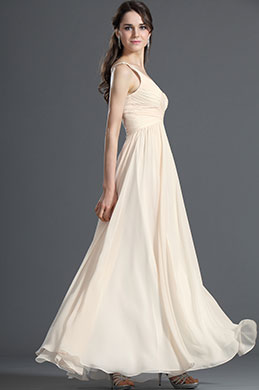 eDressit A La Mode V-col Beige Robe de Gala/Robe de Soirée (00120814)