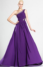 eDressit Fabulous Purple One Shoulder Evening Dress (00123506)