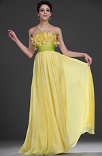 eDressit New Gorgeous Strapless Yellow Evening Dress (00107603)