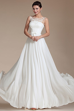 Sheer Top Lace Decoration Evening Gown (C01140307) Sheer Top Lace Decoration Evening Gown (C01140307)
