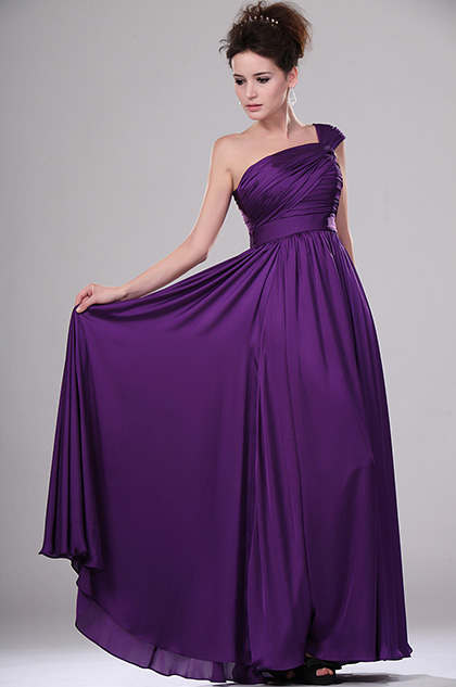 simple purple gown