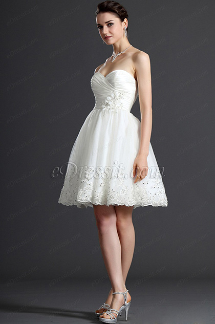 eDressit Hot Style Sweetheart Knee Length Wedding Dress (01120107)