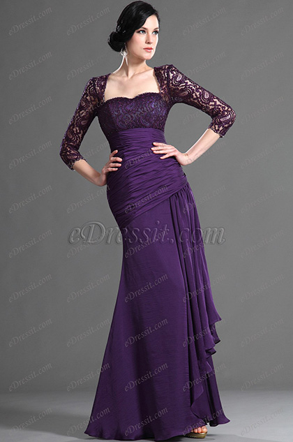 elegant purple dress