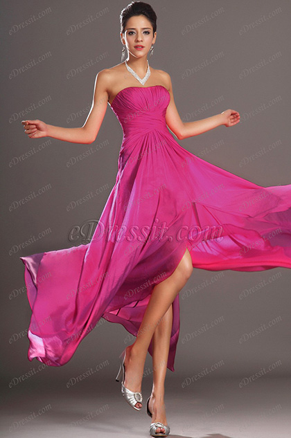 eDressit Eye-catching Strapless Fuchsia Long Evening Dress (00134512)
