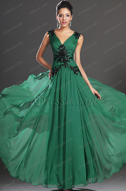  New Arrivals Sexy V-Neck and Back Fabulous Evening Dress