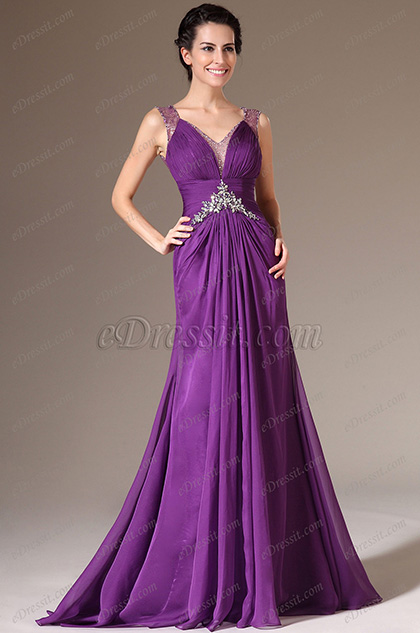 eDressit Sexy V-neck Beaded Lace Evening Gown (02140306)