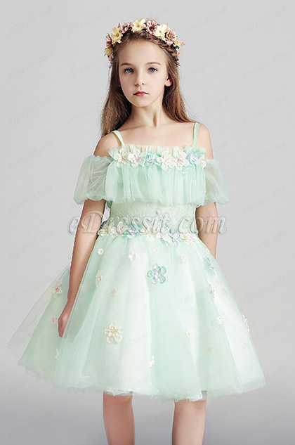 Lovely Princess Children Wedding Flower Girl Dress 