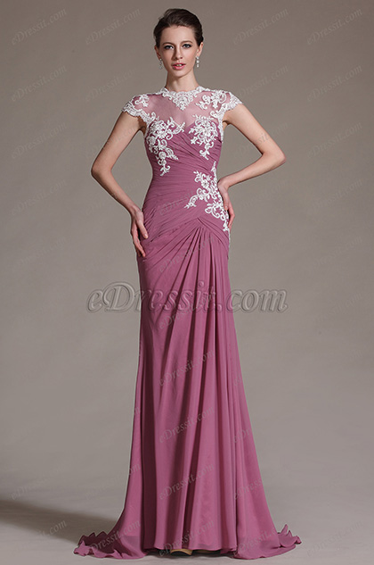 eDressit Sleeves Lace Long Mother of the Bride Dress (26146946)