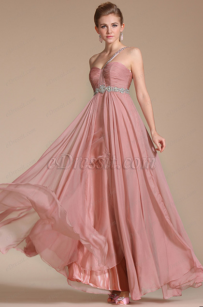 One Shoulder Beadings Evening Dress/Bridesmaid Dress(C36141601)